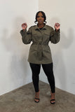 Belted Utility Jacket (Olive)