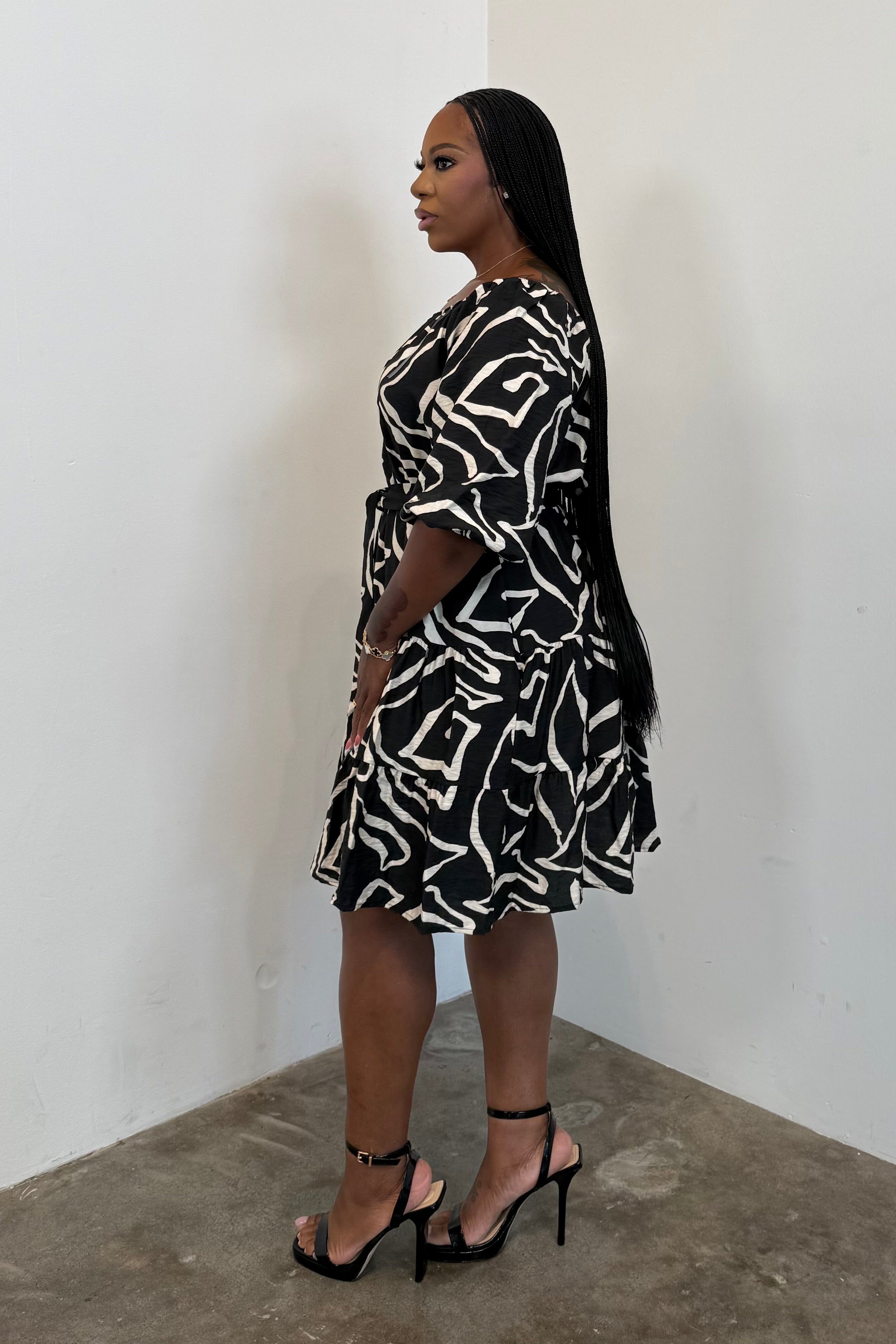 Flirt & Twirl Dress (Black)