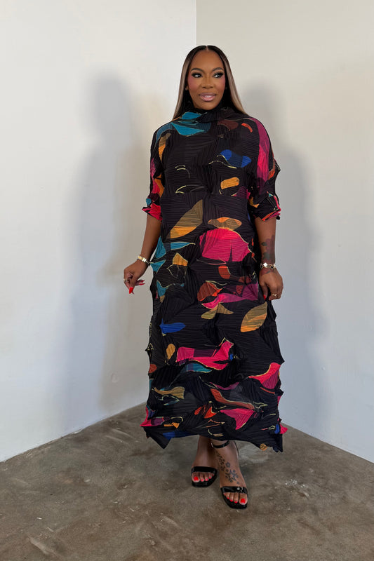 **PRE ORDER TO SHIP 10/27* Art In Motion Maxi Dress