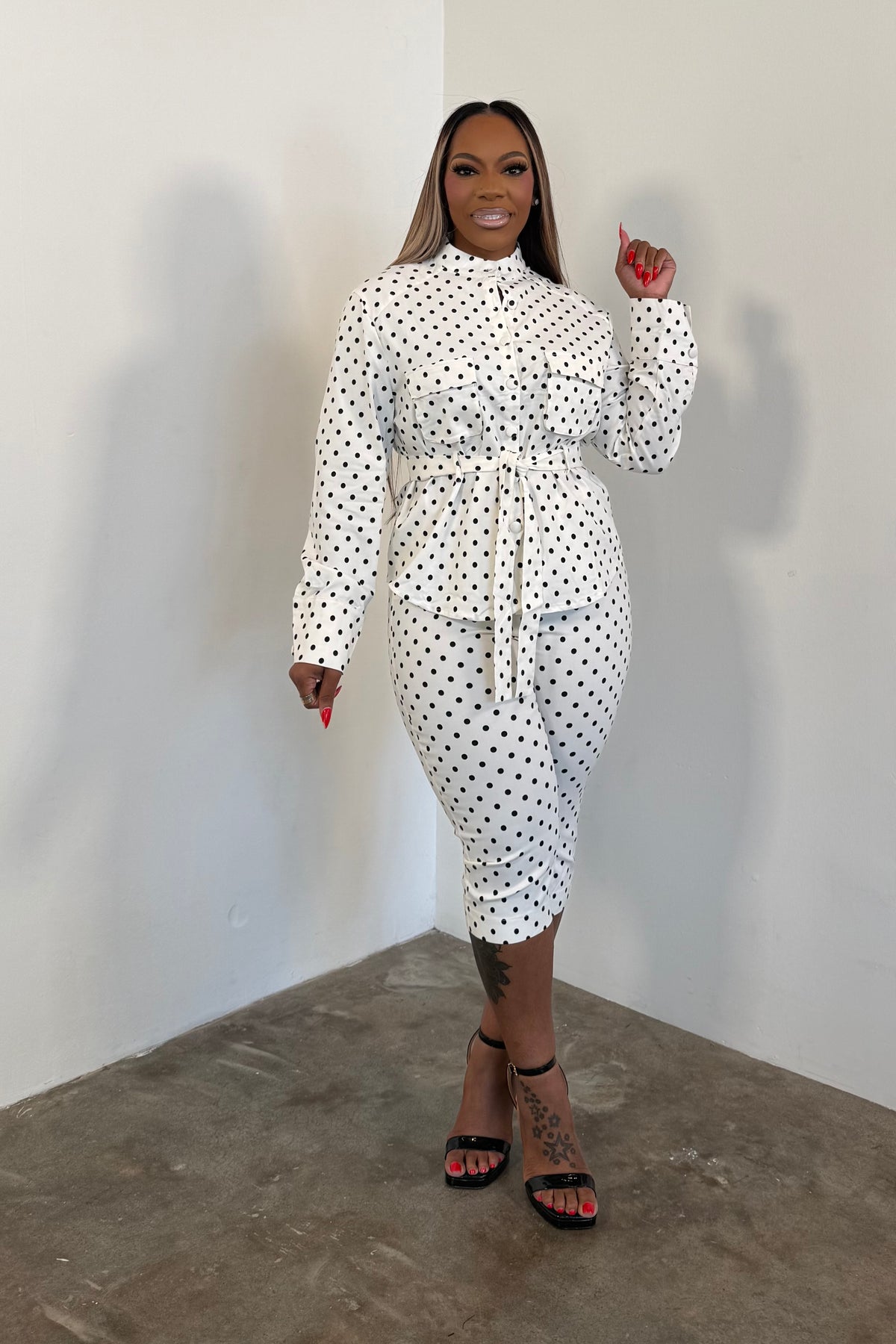 A Classic Affair Pants Set (White)