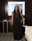 The Power & Poise Skirt Set (I'MarE Exclusive) (Black)