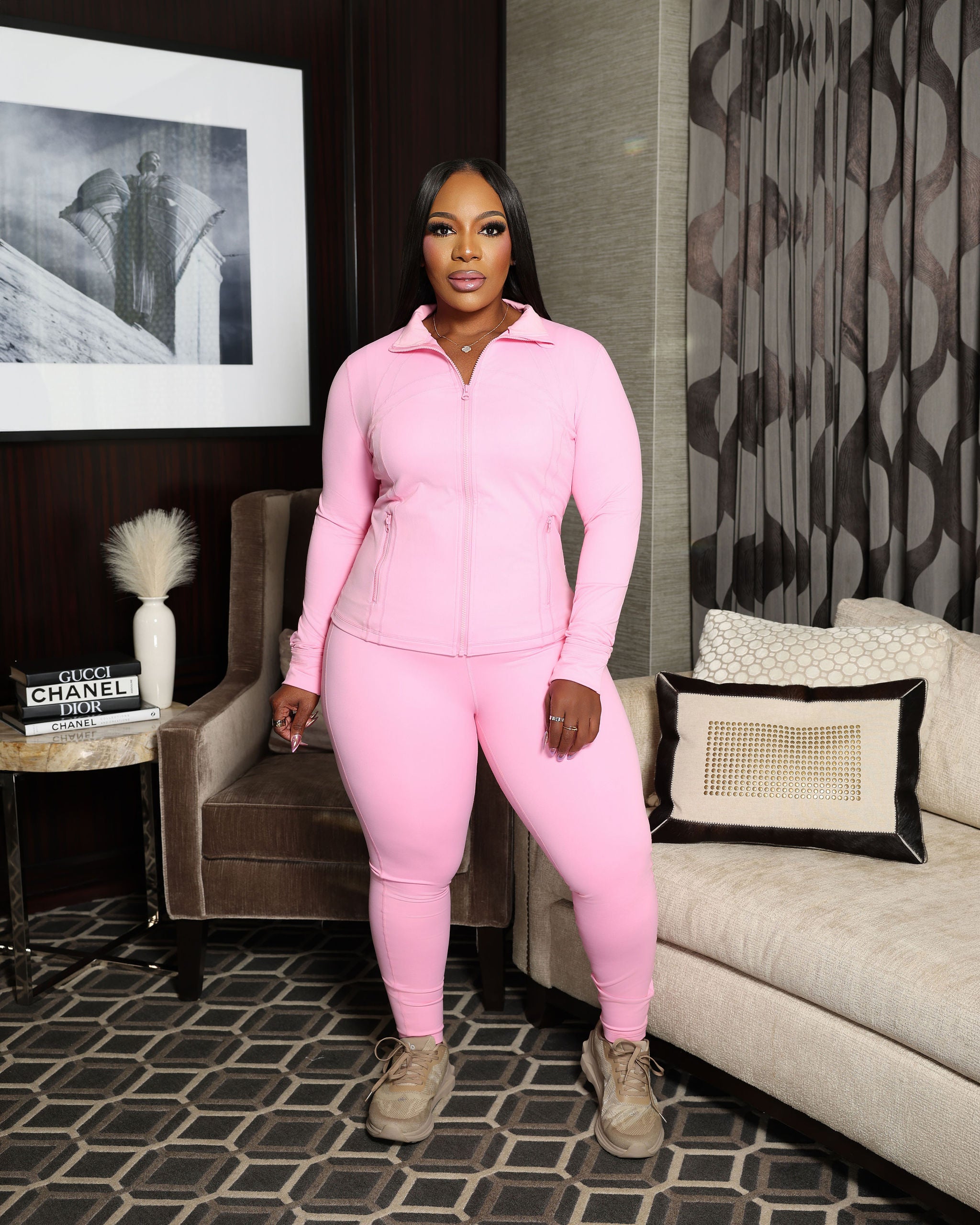 IM Sculpt Leggings Set (I'MarE Exclusive) (Lt. Pink)